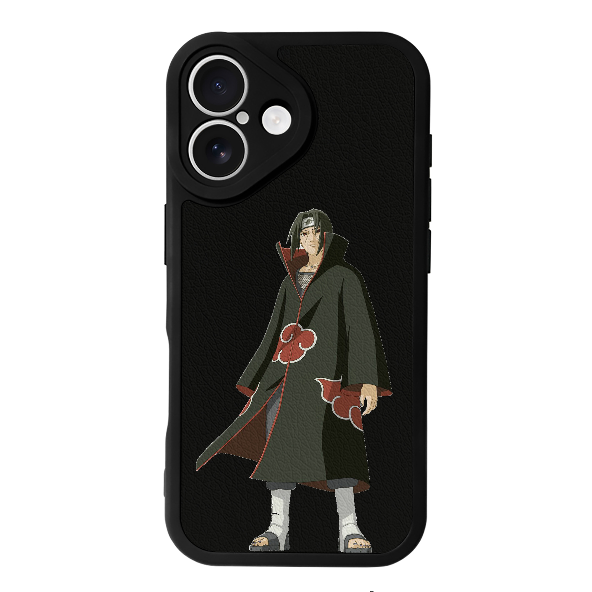 （画像用） NARUTO -ナルト- うちは イタチ Uchiha Itachi 【iPhone 16シリーズ対応】シリコンスマホケース（レザー調） 材質：シリコン